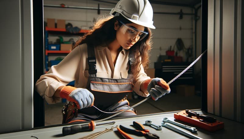 Garage Door Cable Repair in Newington