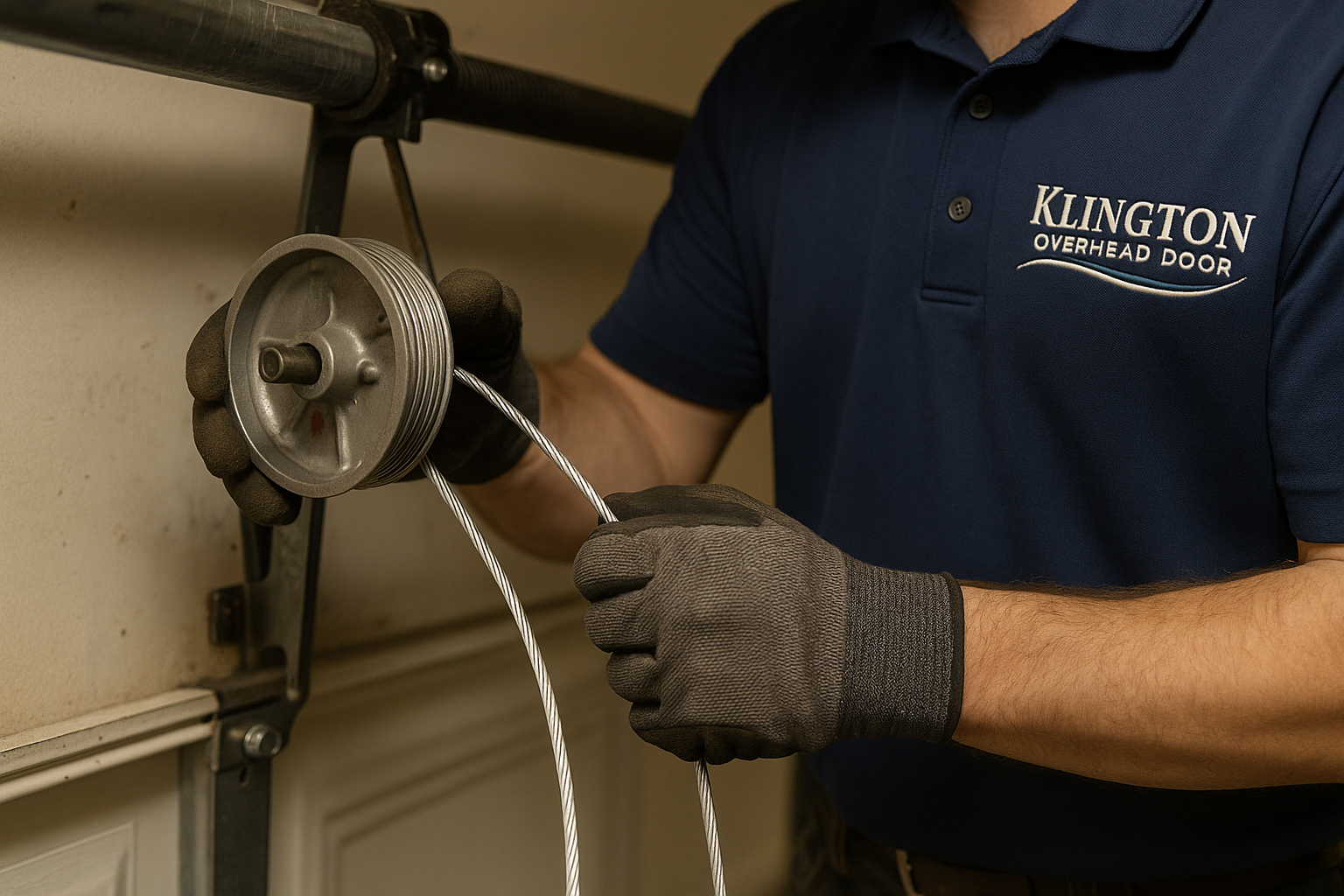 Garage Door Cable Repair in Newington
