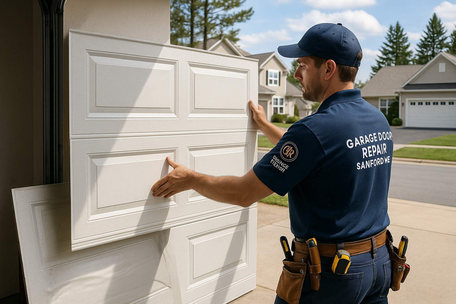 Garage Door Panel Replacement in Rollinsford