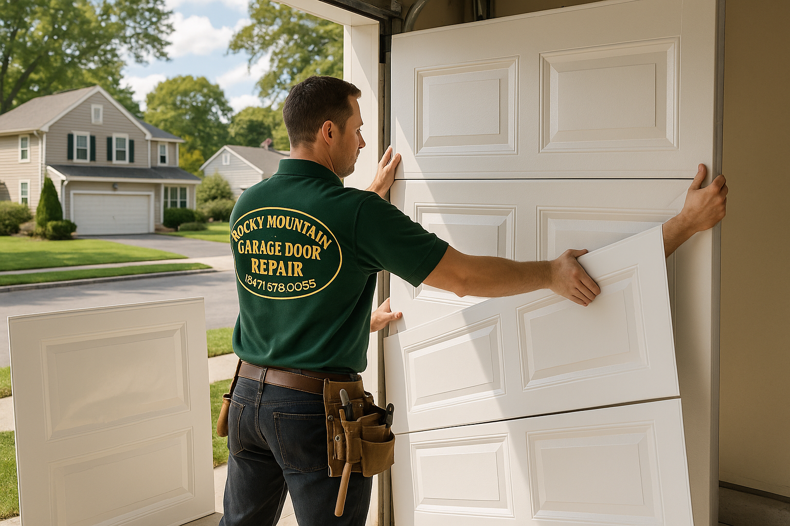 Garage Door Panel Replacement in Exeter