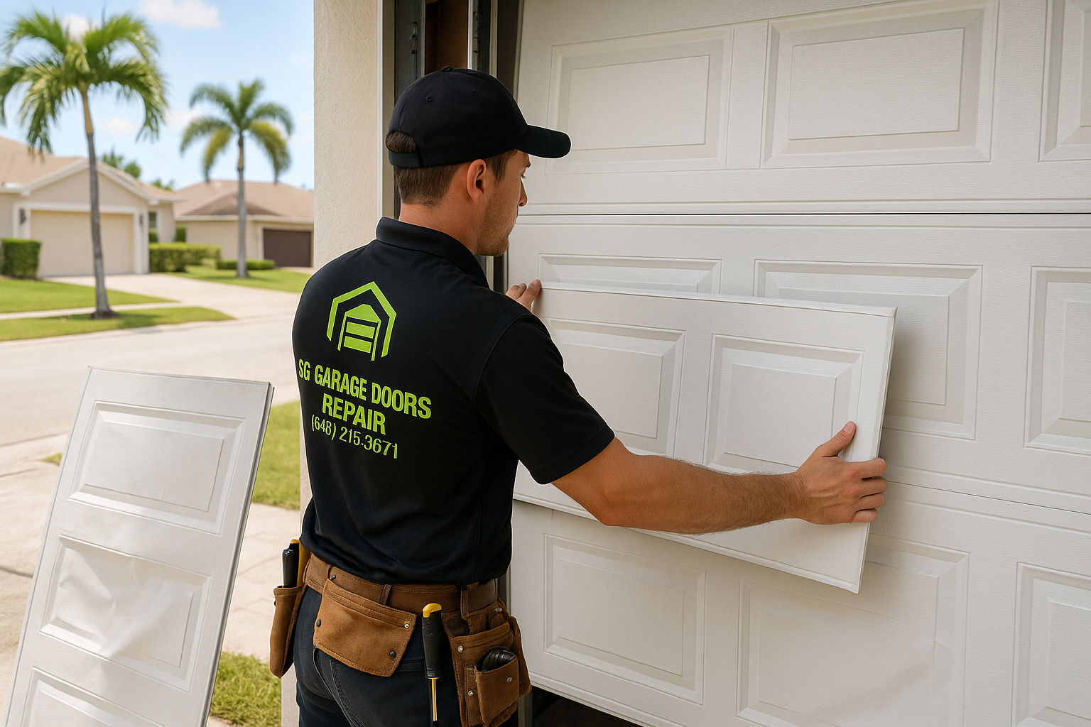 Garage Door Panel Replacement in Amesbury