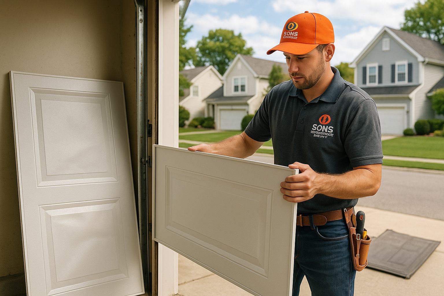 Garage Door Panel Replacement in Barnstead