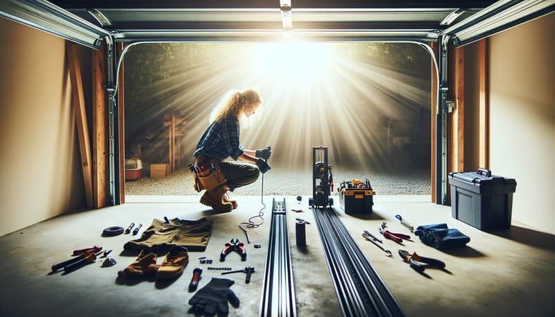 Garage Door Track Repair in Rye Beach